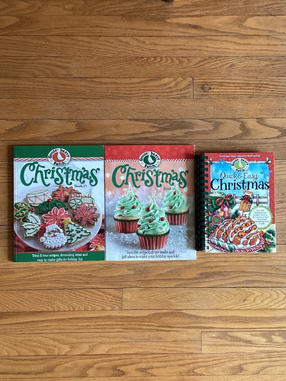 3 Gooseberry Patch Christmas cookbooks +